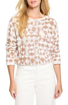 Nic+Zoe Texture Diamond Sweater in Neutral Multi at Nordstrom Rack, Size X-Large