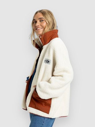 Quiksilver Minto Sherpa Fleece Jacke weiss