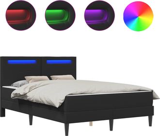vidaXL Estructura De Cama Negro 140 X 190 Cm Cuero Sint&eacute;tico Vidaxl