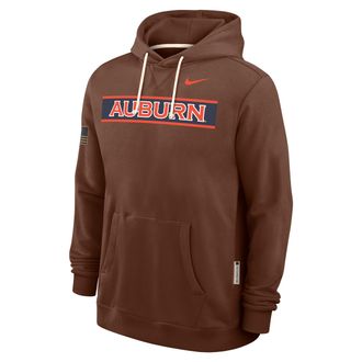 Nike Auburn 2026 Military Appreciation Standard Issue Nike Mens Dri-FIT College Pullover Hoodie in Brown | 03AZ2GYAUN-4EB