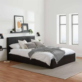 Birlea Berlin Black Ottoman Bed Faux Leather | Size: Small Double