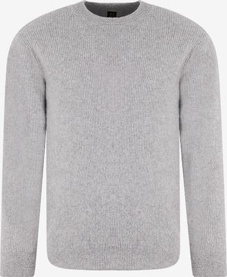 Batoner Gerippter Rundhals-Kaschmirpullover