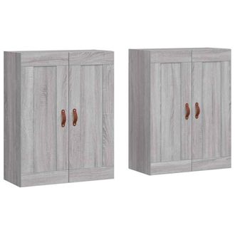 Berkfield Home Wall Mounted Cabinets 2 pcs Grey Sonoma Engineered Wood