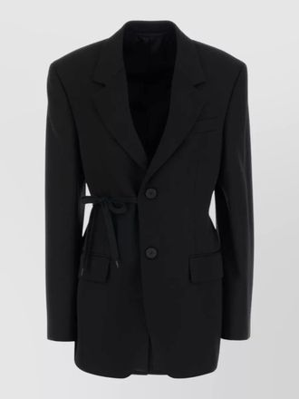 Balenciaga wool oversized blazer front pockets single breasted