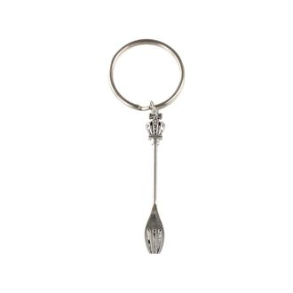 Generic Metal Spoon Keychain, Kitchen Spoon Crown Fork Keyring Ornaments, Metal Fork Keychain Jewelry Gift for Women Men(A)