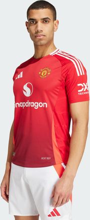 adidas adidas Performance Mens Manchester United 24/25 Home Authentic Jersey - Red Recycled Material - Size X-Small