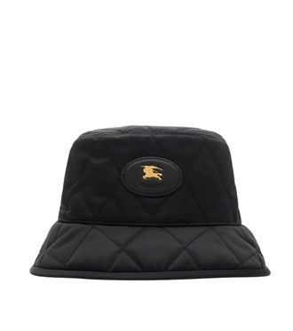 Burberry Black Logo Quilted Bucket Hat