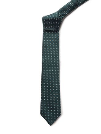 Oliver Brown Italian Silk Multi Spot Tie - Dark Green