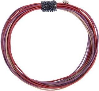 Saachi Multi Strand Faux Leather Cord Necklace in Red Multi at Nordstrom Rack