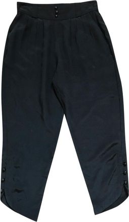 American Retro black silk trousers Size S