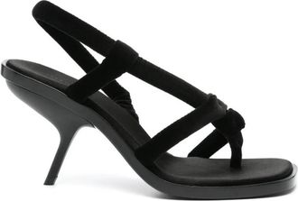 Ferragamo Fleur 85 Mid Heel Sandals, Size 10 C