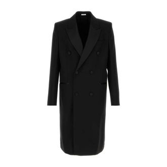 Alexander McQueen Heren, Mantels, Zwart, Maat: L Wol