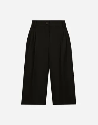 ショートパンツ DOLCE  GABBANA Women Shorts  Burmudas FTC9LT FQOAB S8100 G Wool gabardine shorts in Black for Women | Dolce&Gabbana® US