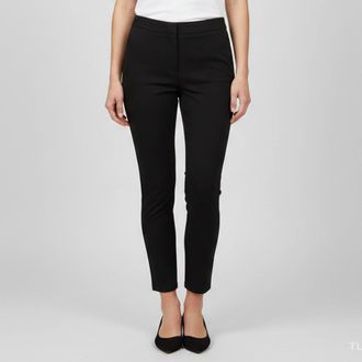 Alexander Wang Black Crepe And Knit Paneled Trousers