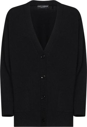 Dolce & Gabbana Cardigan de Lana Virgen - Knitwear - Mujer - Negro - M