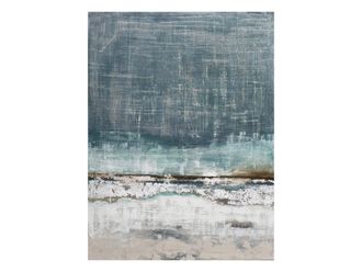 Schubiger M&ouml;bel Bild Abstraktes Gem&auml;lde in Blau und Silber 2