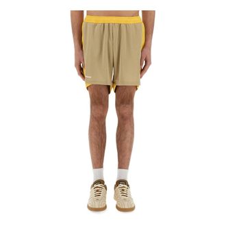 Wales Bonner Casual Shorts, male, Yellow, Size: L Home Jersey Shorts