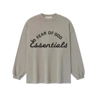 Fear of God Long Sleeve Tops, male, Gray, Size: 2XL Training 90s Long Sleeve T-Shirt