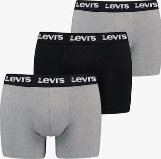 Levi's Mens Levis REPEAT LOGO Mens 3 Pack Trunks Grey Combo - Size: 32/30/31