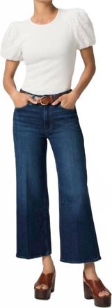 Paige Anessa Wide Leg Jeans In Overdrive