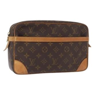 Louis Vuitton Pre-owned Clutches, female, Brown, Size: ONE SIZE Pre-owned Canvas Clutch