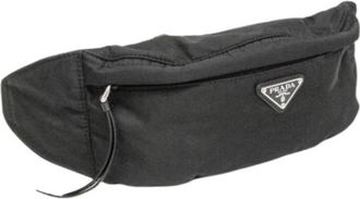 Prada Pre-owned Re-Nylon Waist Pouch - unisex - Vintage Heuptassen - Zwart - ONE Size - Nylon - Vintage