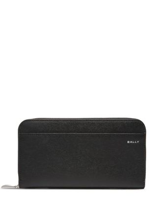 Bally Portemonnee met logo-stempel - Zwart
