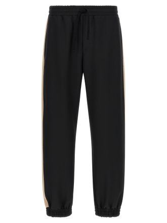 Valentino Garavani Black Polyester Athletic Mens Pants