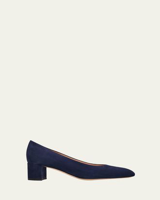 Gianvito Rossi 45mm Piper Suede Pointed-Toe Pumps
