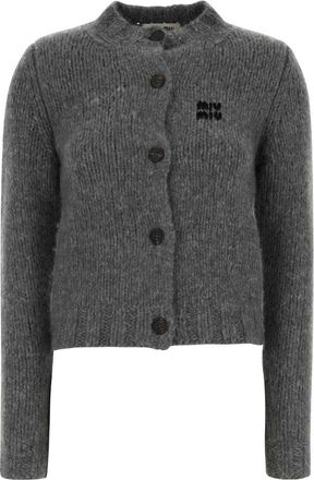 Miu Miu Grey Cashmere Cardigan