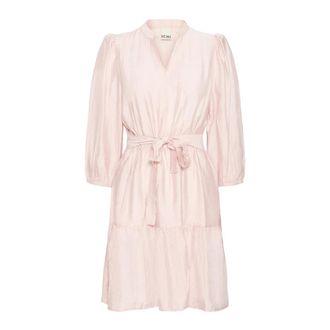 Ichi Rose Dust Stylish Dress - female - ICHI - Midi Dresses - Pink - 2XL - Dresses