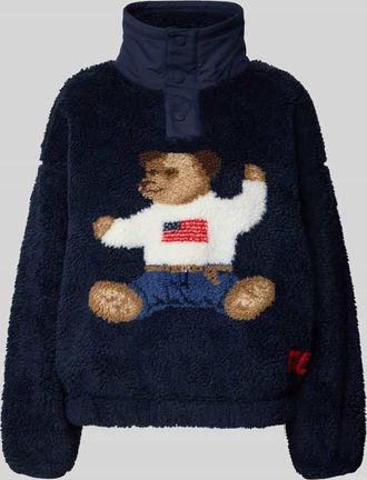 Polo Ralph Lauren Strickpullover mit Stehkragen in Marine, Größe XS