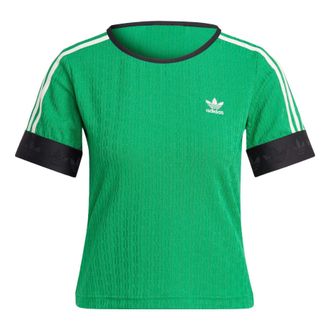 adidas (WMNS) adidas originals SS23 adicolor 70s Knit T-Shirt Green IK7844