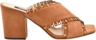 Sergio Rossi Verhoog je stijl met hoge hak sandalen - Dames - Sandalen met hakken - Bruin - 35 1/2 EU - Schoenen