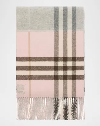 Burberry Double-Faced Cashmere EKD Scarf