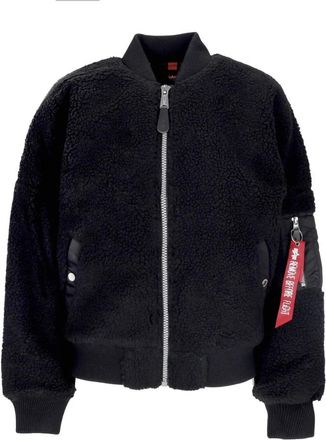 Alpha Industries Sherpa Teddy Jas Zwart - Heren - Bomber jackets - Zwart - S - Polyester - Jassen