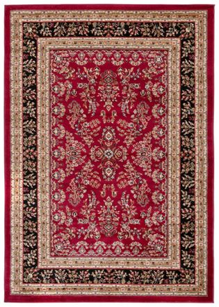 Safavieh Alfombra tradicional de polipropileno rojo/negro, 122 x 183 cm