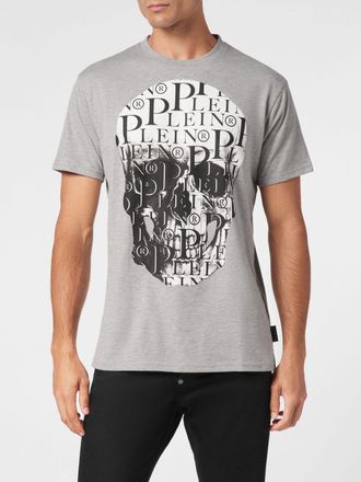 Philipp Plein T-shirt in cotone con stampa Skull e logo Hexagon
