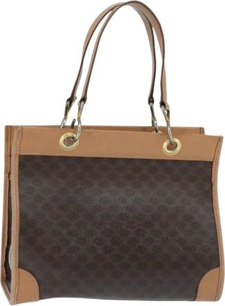 Celine Vintage Macadam Canvas Brown Canvas Backpack Bag (Pre-Owned)