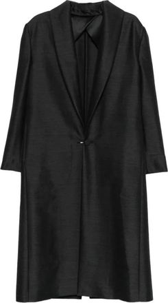 Alberta Ferretti Single-Breasted Jas - Dames - Mantel - Grijs - M - Jassen