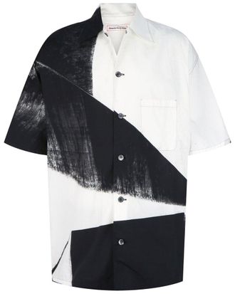 Alexander McQueen Alexander Mcqueen Brushstroke Print Hawaiian Shirt