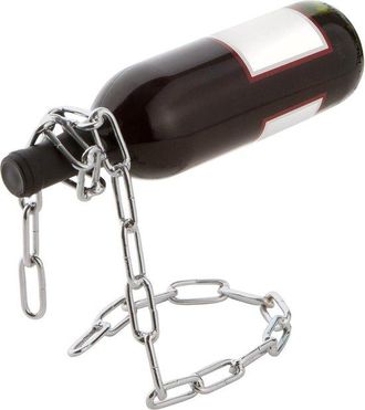 OEM Botellero Flotante Con Cadena, Botellero/soporte Para Botellas De Acero Inoxidable, Regalo Original Y Decoraci&oacute;n Para La Cocina Y El (plata)
