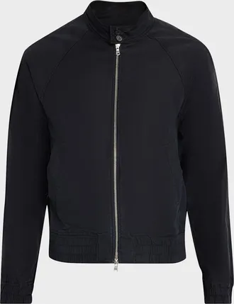 Officine G&eacute;n&eacute;rale Men & apos;s Faded Black Cotton Twill Cory Jacket