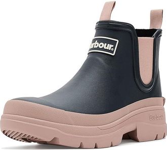 Barbour Nimbus Chelsea Welly Womens Boots Dusky Grey/Gardenia Pink : 10 M, Rubber