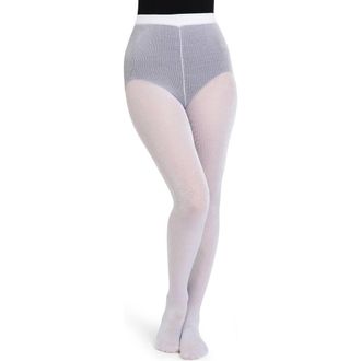 Capezio Professional Glitter Tight in White at Nordstrom, Size Small