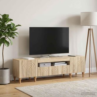 vidaXL Vidaxl Mobile Tv Led Rovere Sonoma Legno Ingegnerizzato