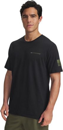 Under Armour Mens Freedom Banner Short Sleeve T Shirt, (001) Black / / Marine Od Green, Medium