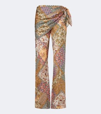 Zimmermann Fairlight silk habotai wide-leg pants
