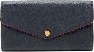 Louis Vuitton Blue Monogram Empreinte Monogram Empreinte Sarah Wallet (Authentic Pre-Loved)