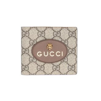 Gucci Gg Supreme Beige Brown Yellow Gg Supreme Wallet (Bi-Fold) (Pre-Owned)
